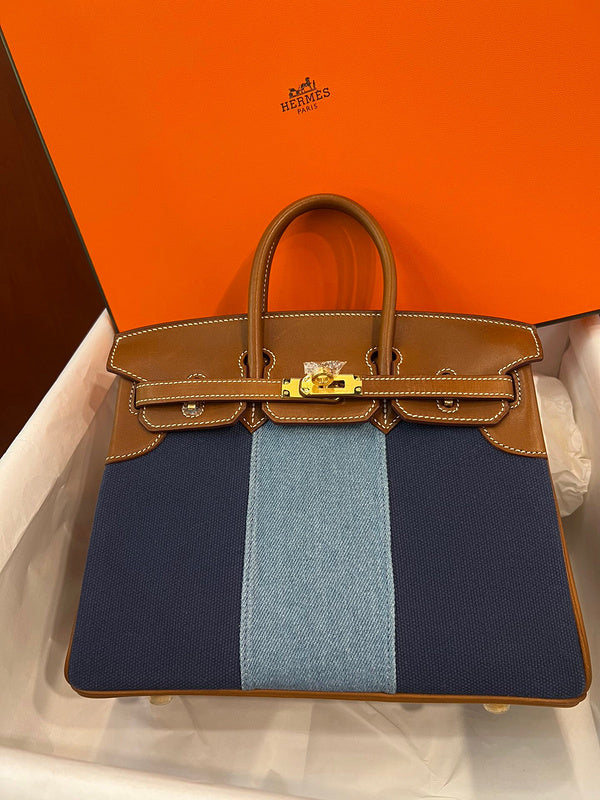 Side view of elegant structured handbag
