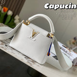 Side profile of chic signature women's handbag – women's luxury handbag