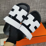 Hermes sandals Style 125 - front view, bold signature style