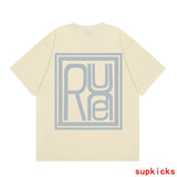 Side profile of Rhude luxury clothing with relaxed-fit cut