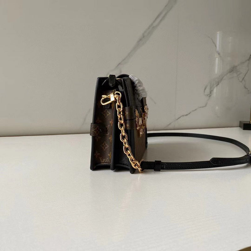 Interior view of sleek structured women's handbag – women's statement bag