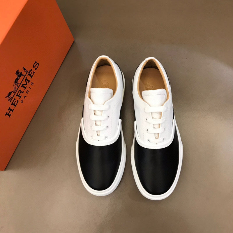 Hermès Beige High-Top Sneakers - Heel Detail View