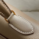Side view of elegant structured handbag