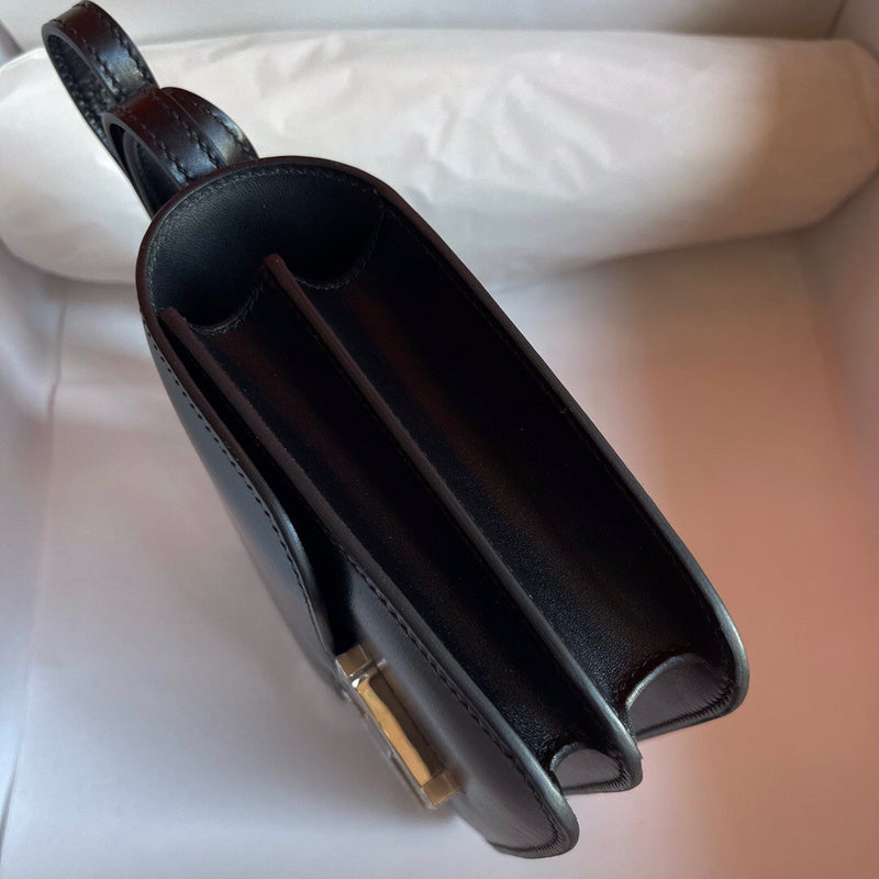 Side view of chic structured handbag