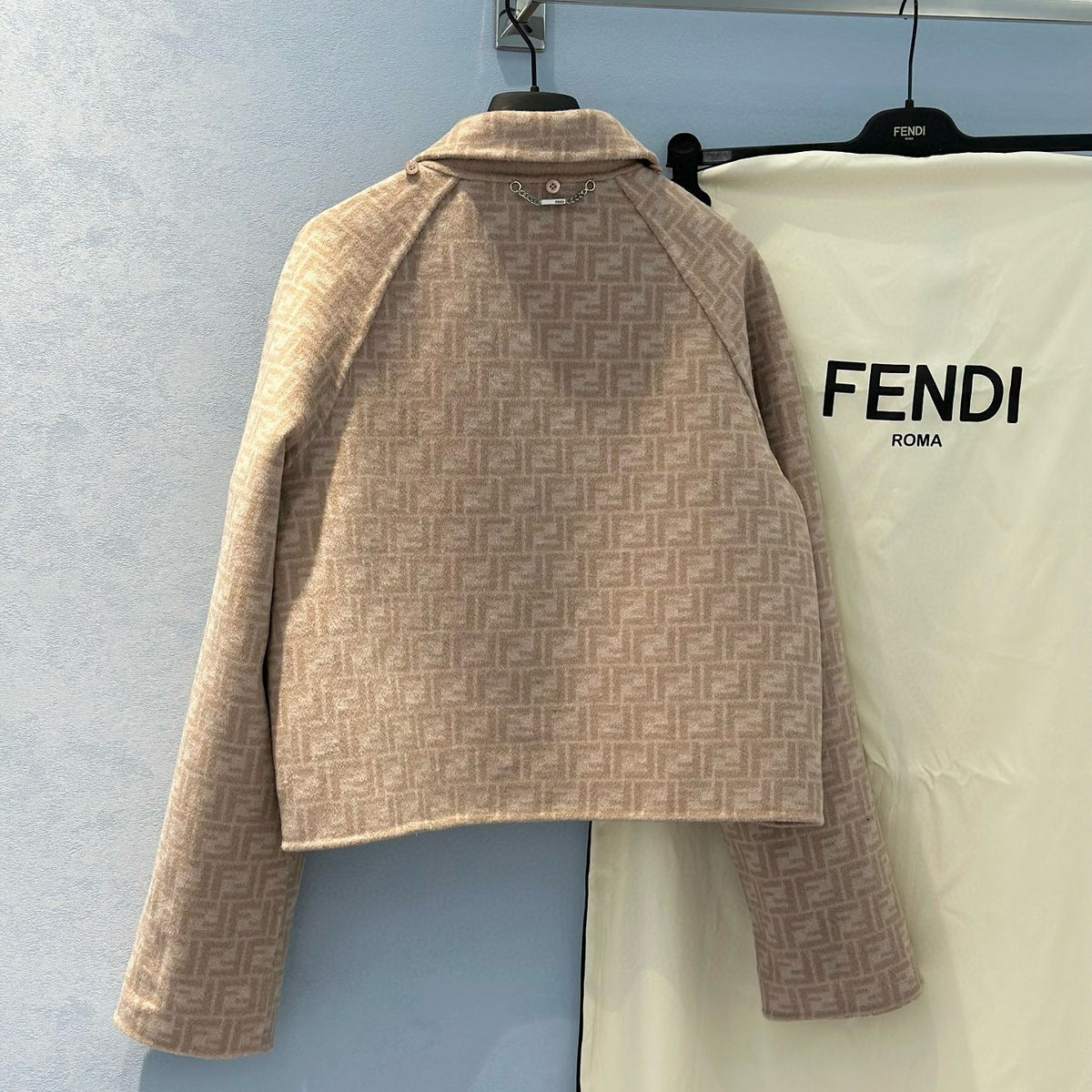 Front view of Fendi Double Sided Coat premium coat