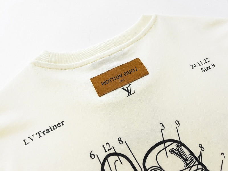 Back view of Louis Vuitton cotton t-shirt with monogram-inspired silhouette