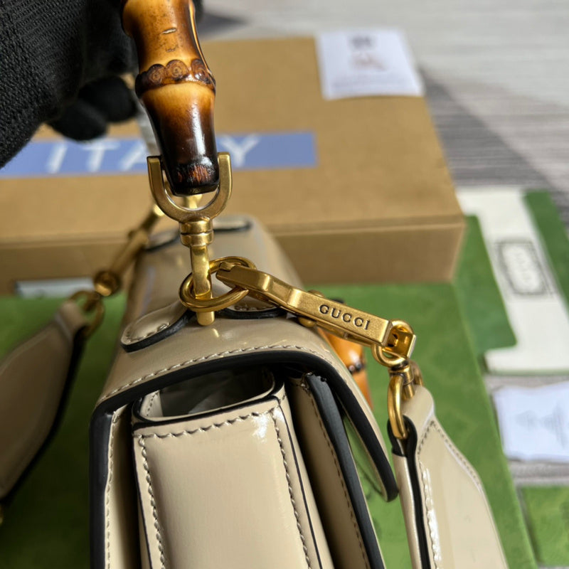 Close-up detail of clean-lined bag design