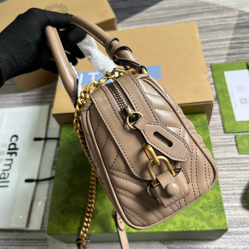 Top view of elevated signature women's handbag – women's luxury handbag