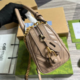 Top view of elevated signature women's handbag – women's luxury handbag