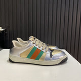 Gucci clean off-white luxury sneakers view 7 bold athletic profile
