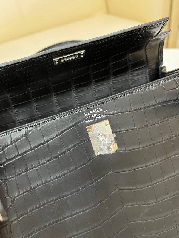 Close-up detail of sleek bag design