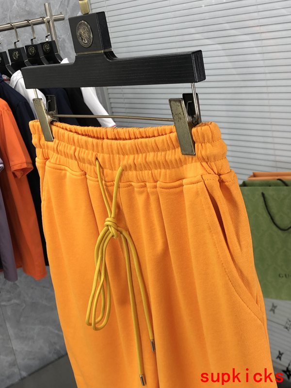 Front view of Rhude luxury clothing with label-forward styling