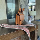 Close-up detail of modernist bag design