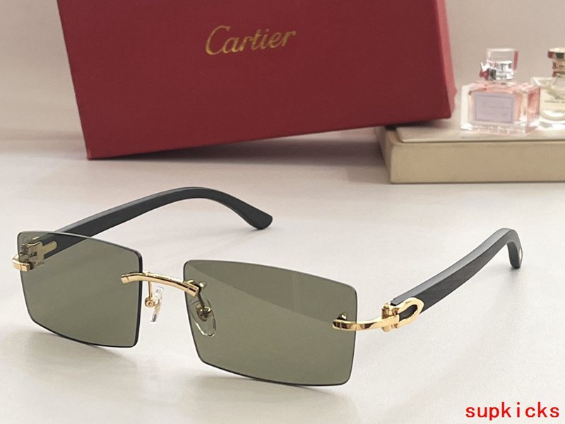 Angled view of Cartier unisex sunglasses