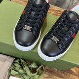 Gucci soft grey luxury sneakers view 5 classic court silhouette