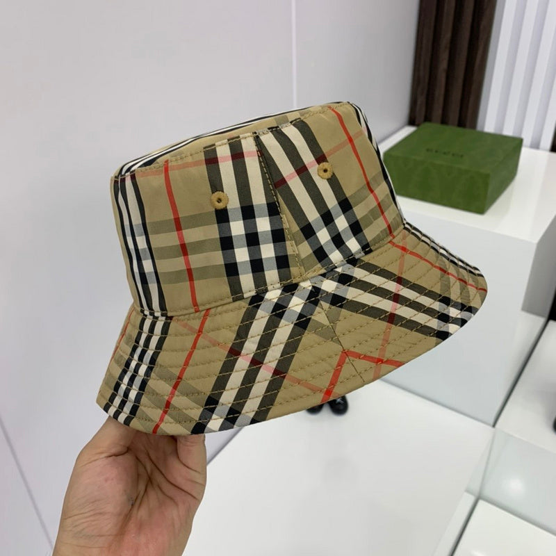 Angled view of Burberry unisex cap