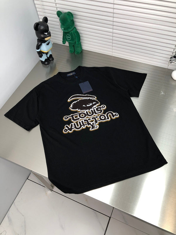 Back view of Louis Vuitton cotton t-shirt with label-forward styling