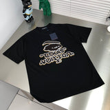 Back view of Louis Vuitton cotton t-shirt with label-forward styling