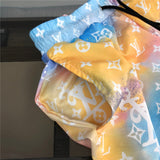 Close-up detail shot of Louis Vuitton cotton t-shirt with streetwear-inspired cut