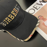 Close-up detail view of Burberry unisex cap