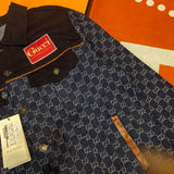 Full styled look of Gucci luxury clothing with logo-detail design