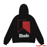 Side profile of Rhude luxury clothing with streetwear-inspired cut