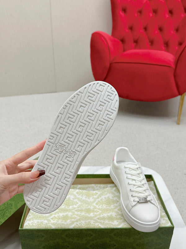 Gucci sneakers detailed view showing premium designer craftsmanship