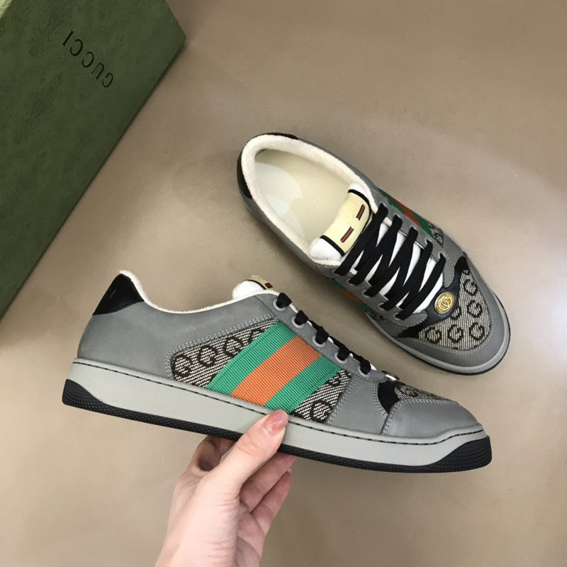 Gucci tonal black luxury sneakers view 7 padded collar comfort