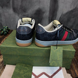 Gucci neutral cream luxury sneakers view 6 signature lace-up style