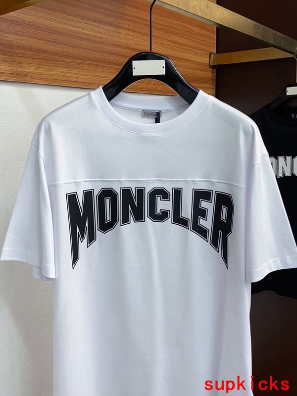Side profile of Moncler luxury clothing with contemporary cut