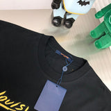 Close-up detail shot of Louis Vuitton cotton t-shirt with tailored silhouette