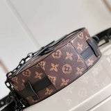 Back view of classic sleek women's handbag – women's statement bag