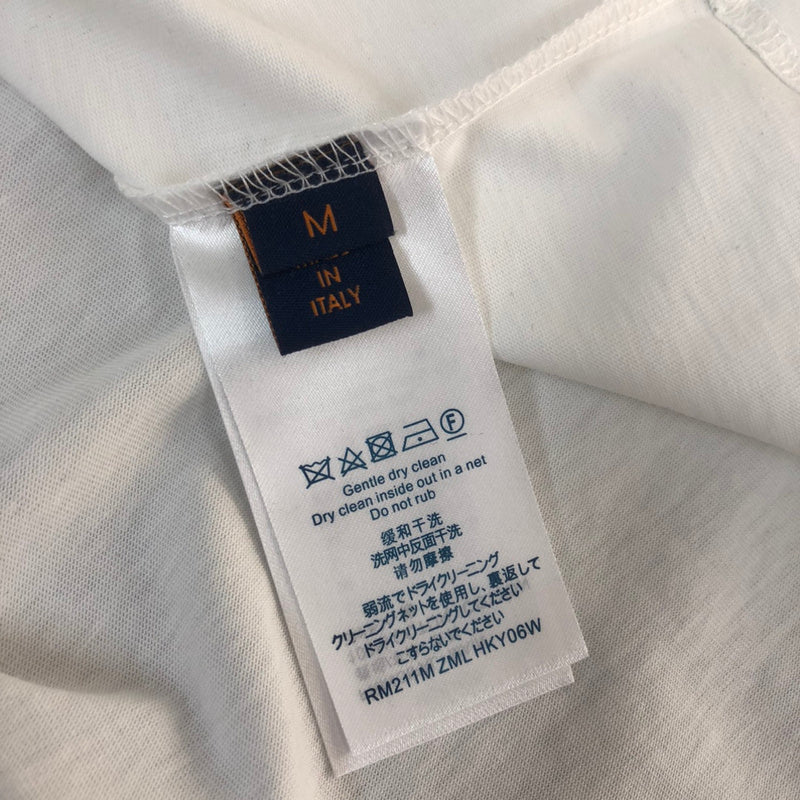 Side profile of Louis Vuitton cotton t-shirt with runway-inspired design