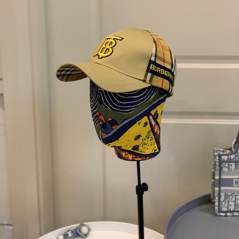 Close-up detail view of Burberry unisex cap