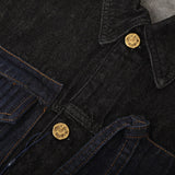 Front view of Louis Vuitton luxury clothing with logo-detail design