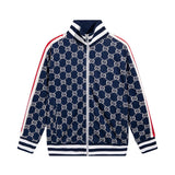 Side profile of Gucci luxury clothing with logo-detail design