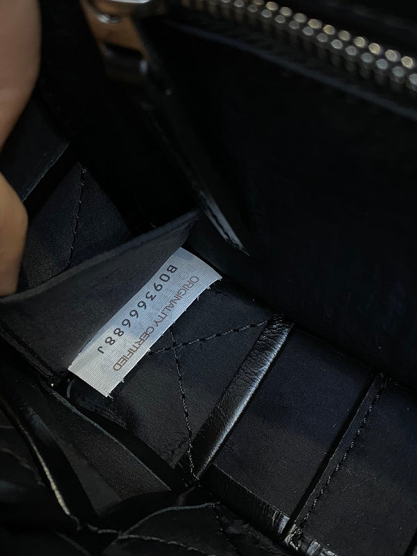 Chic Vegan Leather Handbag - Premium Craftsmanship Detailing | Women's Fashion Handbag #1641 - back view (image 4) of designer-inspired handbag