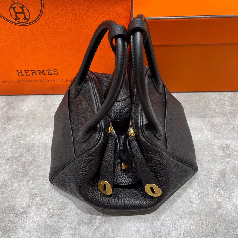 Side view of sophisticated structured handbag