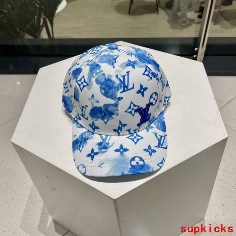 Close-up detail view of Louis Vuitton unisex cap