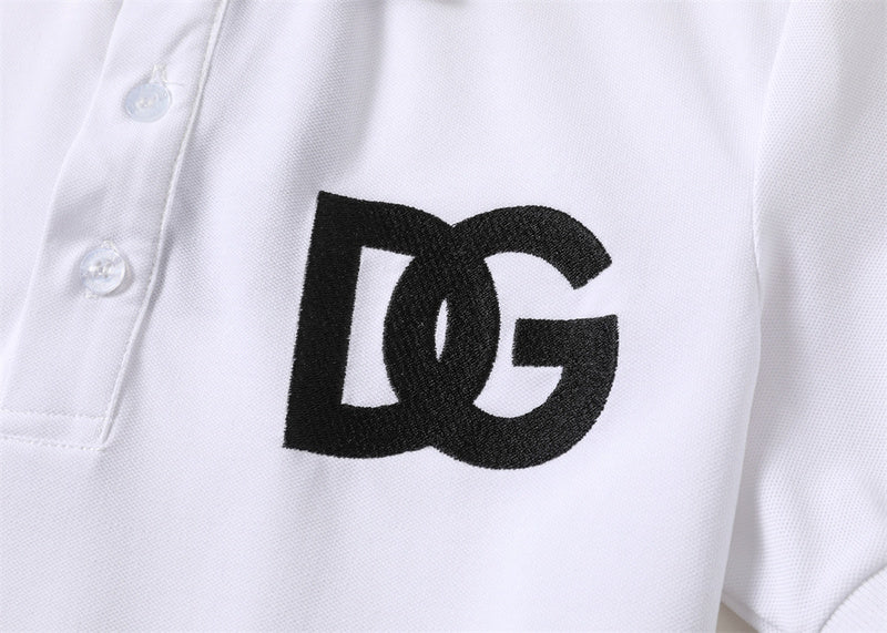 Close-up detail shot of Polo cotton polo shirt with logo-detail design