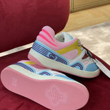 Side profile of Gucci classic monochrome sneakers heritage-inspired look
