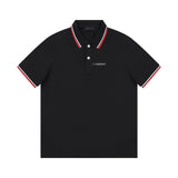 Back view of Polo cotton polo shirt with monogram-inspired silhouette