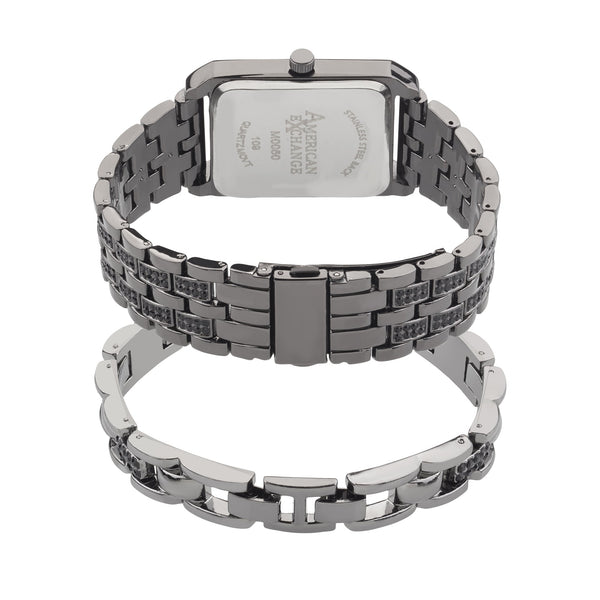 Side view of American Exchange men's black bracelet