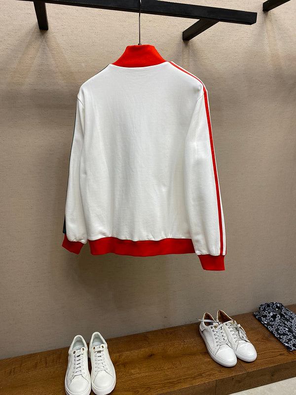 Side profile of Gucci luxury clothing with runway-inspired design