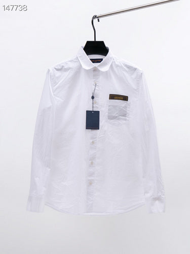 Front view of Louis Vuitton luxury clothing with monogram-inspired silhouette