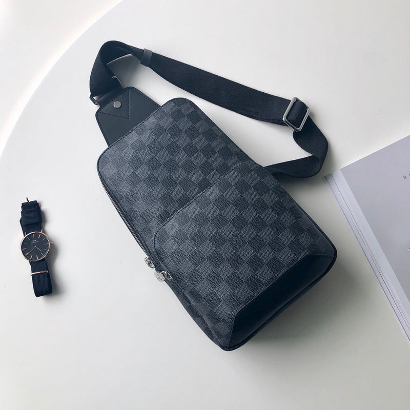 Side profile of classic signature women's handbag – women's designer-style accessory