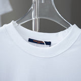 Close-up detail shot of Louis Vuitton cotton t-shirt with relaxed-fit cut