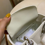 Side profile of everyday-luxe structured women's handbag – women's everyday handbag