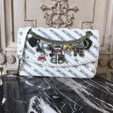 Contemporary Premium PU Leather Handbag - Polished Finish | Women's Everyday Carry Handbag #840 - side angle view (image 2) of designer-inspired handbag