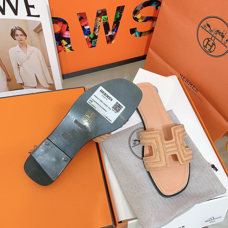 Hermes shoes Style 328 - top view showing design (alternate angle)